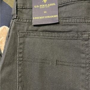 U.S. Polo Assn. Kids Black Five-Pocket Straight Jeans